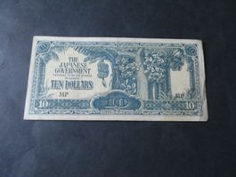 Malaya 1942, 10 Dollars Japanese Government