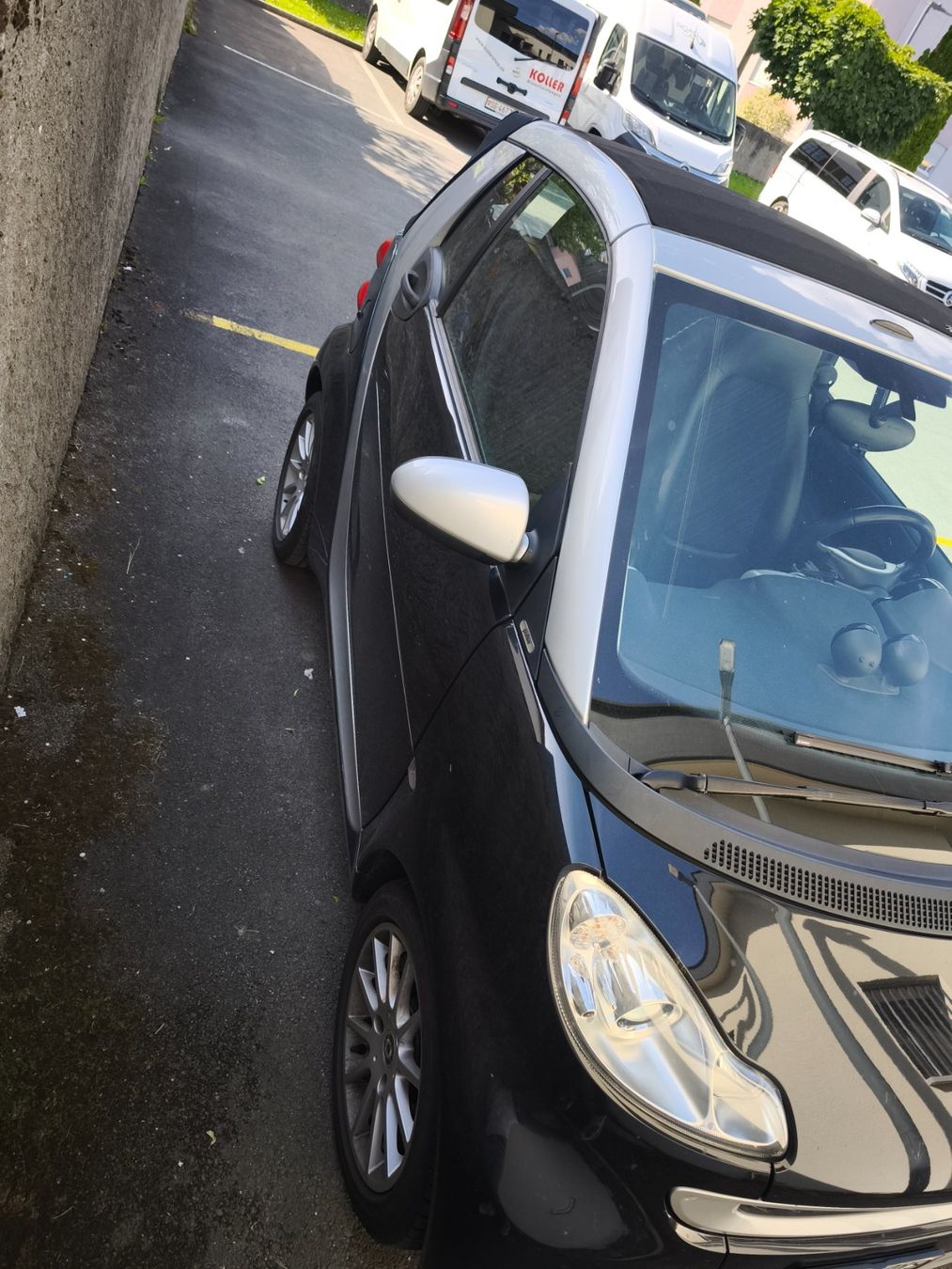 Smart Autos: Smart fortwo Cabrio schwarz 85PS – D'occasion à Mels par Kollershop 2