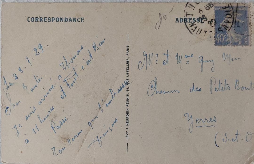 Ansichtskarten: Lac Léman - Barque - 1929 – Gebraucht aus Delémont von Domdom1 1