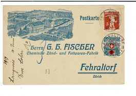 Postkarte nach Fehraltdorf taxiert