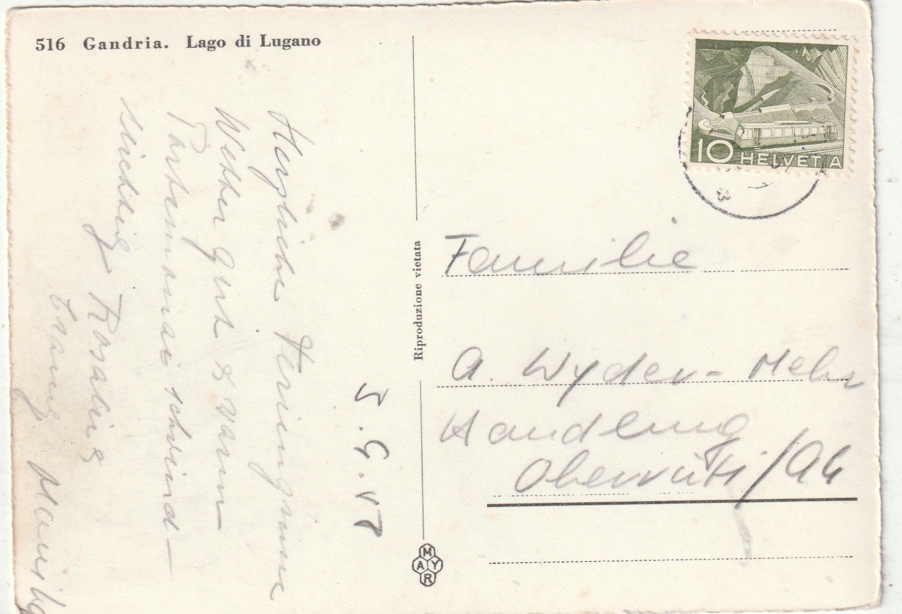 Cartoline postali: Gandria – Usato da Lumbrein venduto da made02 1