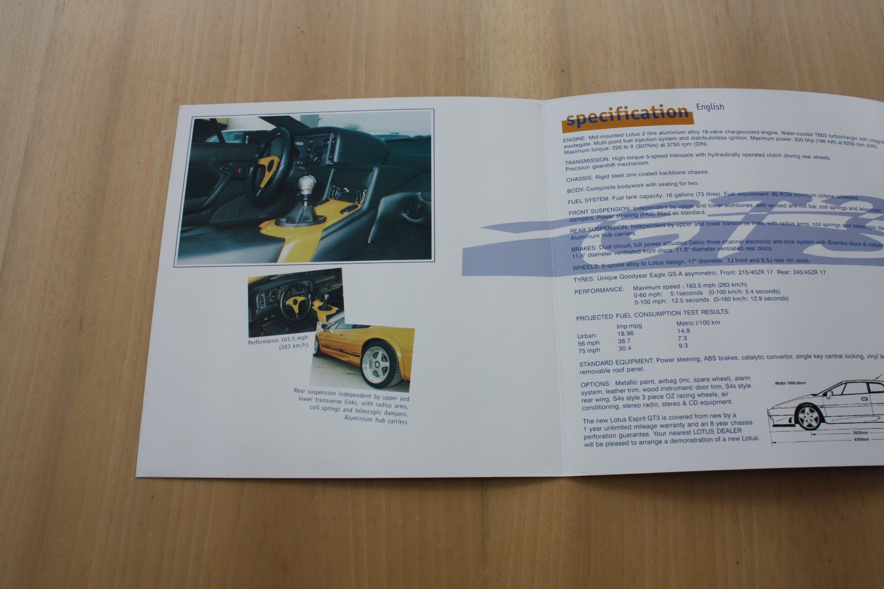 Lotus Documents: Lotus Esprit GT3 Prospekt – D'occasion à Wikon par erwin400 1