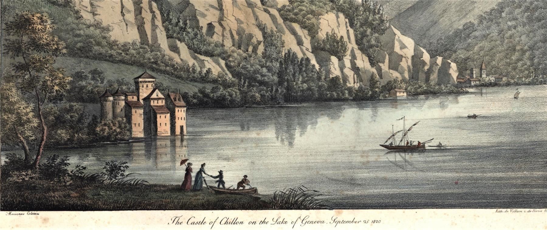 Incisioni: Chillon Lithographie von Colston – Usato da Rafz venduto da Helvet32 1