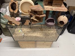 Hamsterkäfig mit diversen Zubehör