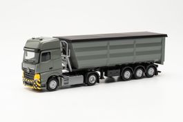 1:87 MB Actros L Stahlrundmulden-Sattelzug, grau/gelb