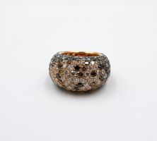 Cocktail Ring mit Diamanten in Rotgold 750 - Top Zustand