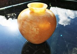 Alabaster Vase in Museumsqualität, ca. 1960