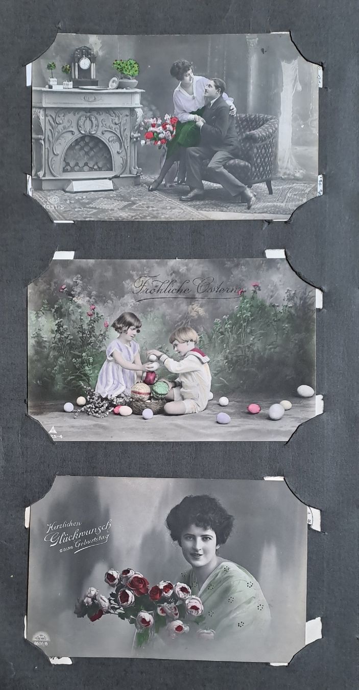 Cartes postales: 12 antike nostalgische Kitschkarten, Kinder, Christusbilder – D'occasion à Trogen par Limboo 1