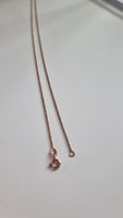 925 Silber rosévergoldete Kette, 50cm, glänzend, neu