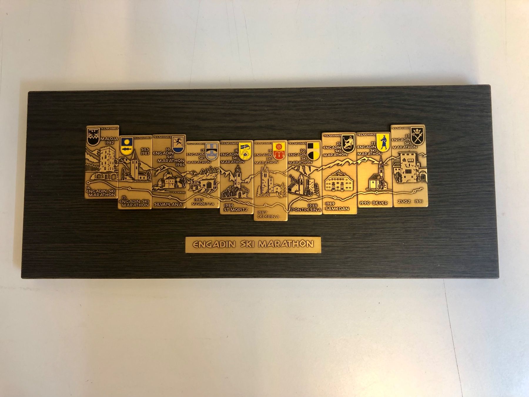 Medaillen: Engadin Ski Marathon Medaillen Satz 1982 - 1991 – Gebraucht aus Gossau ZH von peabo