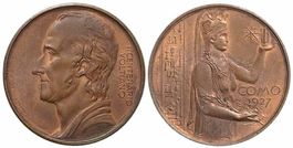 Italien, Como, Medaille 1927, Alessandro Volta
