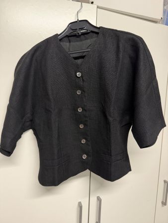 Damen Blazer schwarz Grösse 40 wie neu Leinen