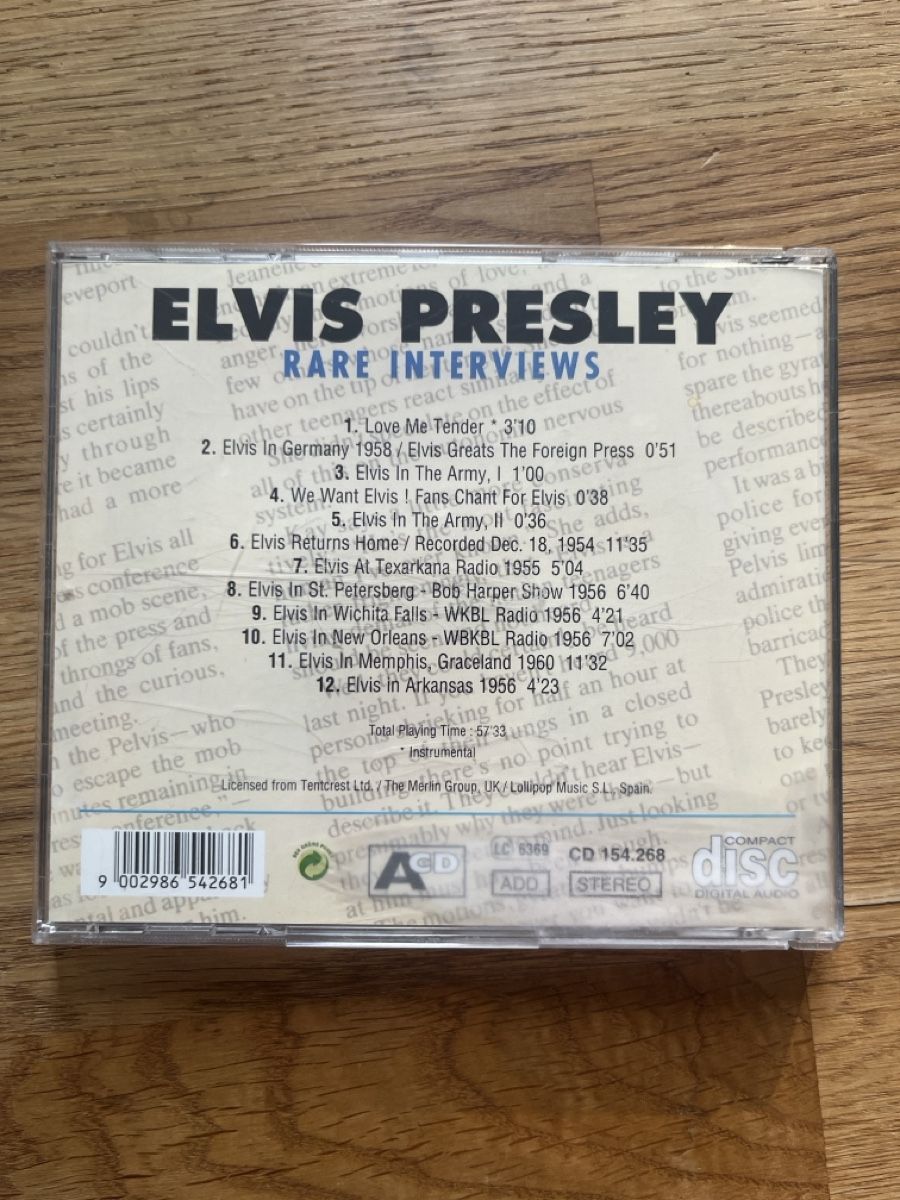 CDs: Elvis Presley - Rare Interviews – D'occasion à Sursee par abcdxyz 1