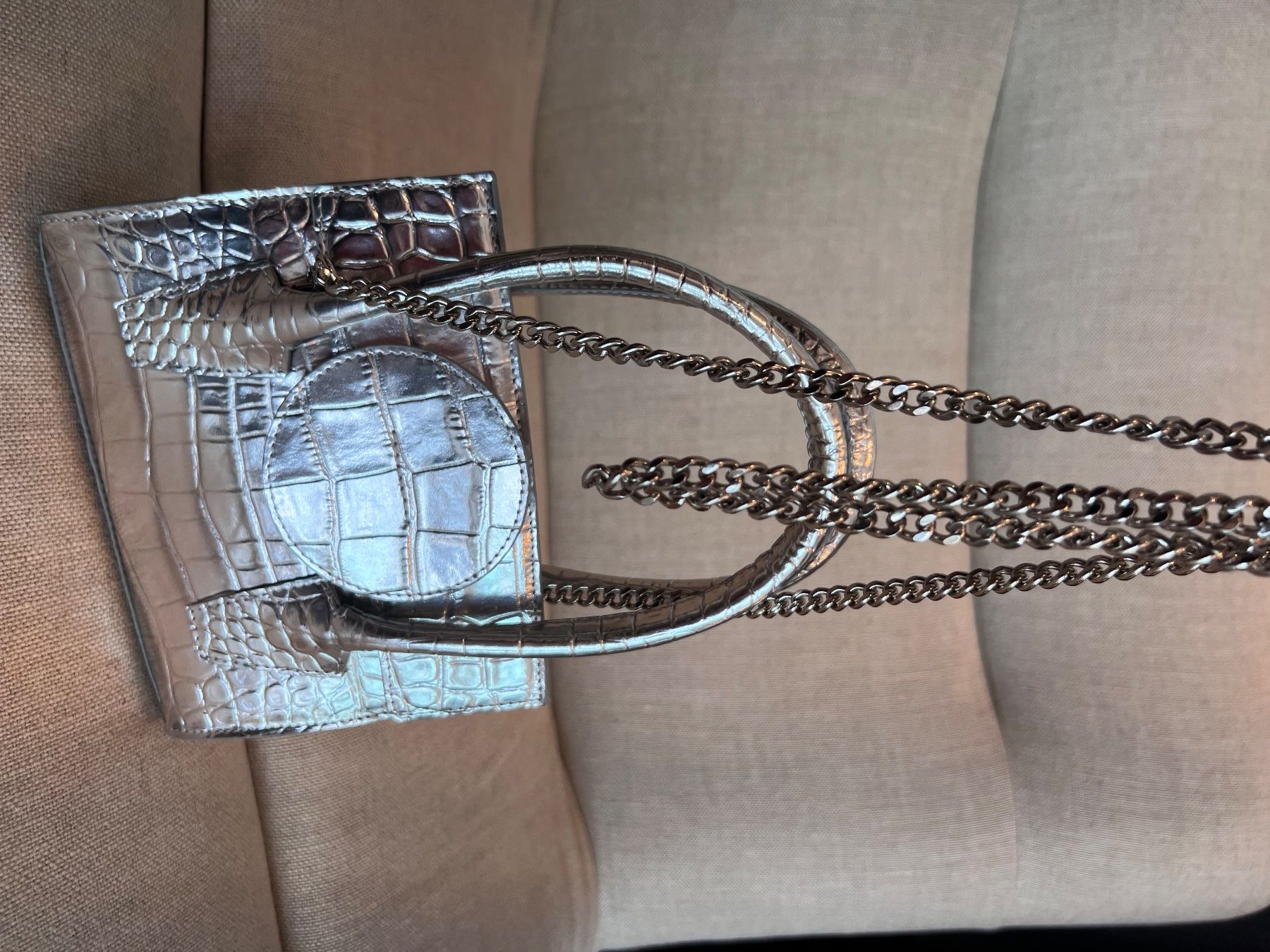 Borse da donna: Silver Croco Mini Bag by Vikele Studio – Nuovo e nell'imballaggio originale da Goldau venduto da Kseniya123 1