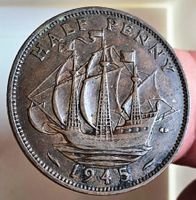 GROSSBRITANNIEN HALF PENNY 1945