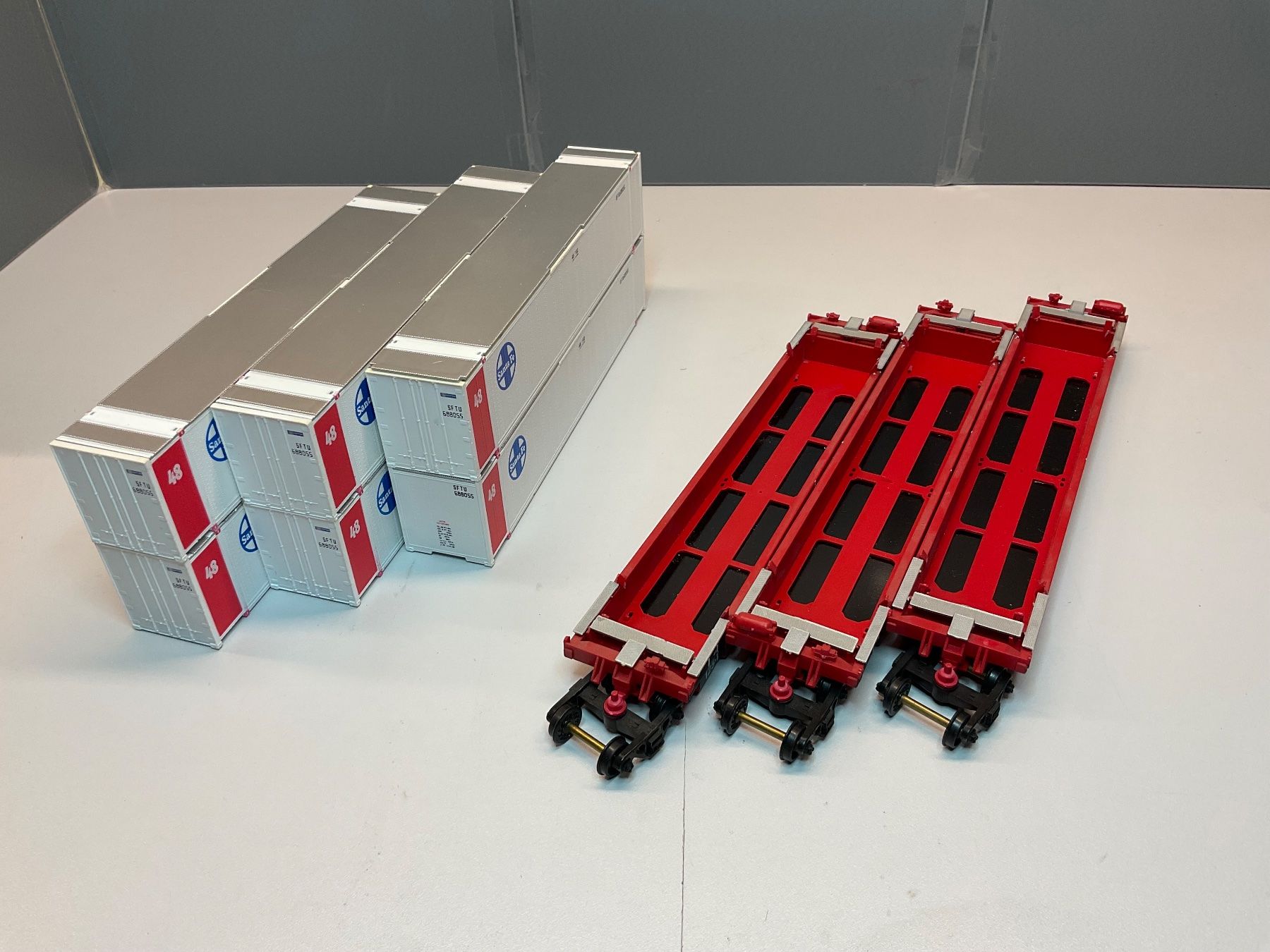 Modellini di ferrovie: 3x USA- Containerwagen H0 Hersteller? – Usato da Nänikon venduto da R_rota 2