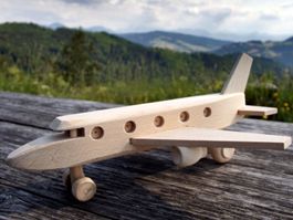 Flugzeug aus Holz - Spielzeug Neu