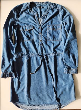Robe en jean style chemise, taille 36, idéale pour l'été