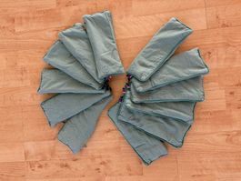 Lot de 10 coussins de yoga pour les yeux couleur euclyptus