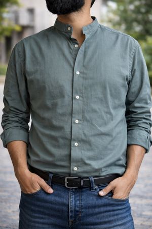 Herrenhemd 100% Baumwolle (Relaxed Fit)
