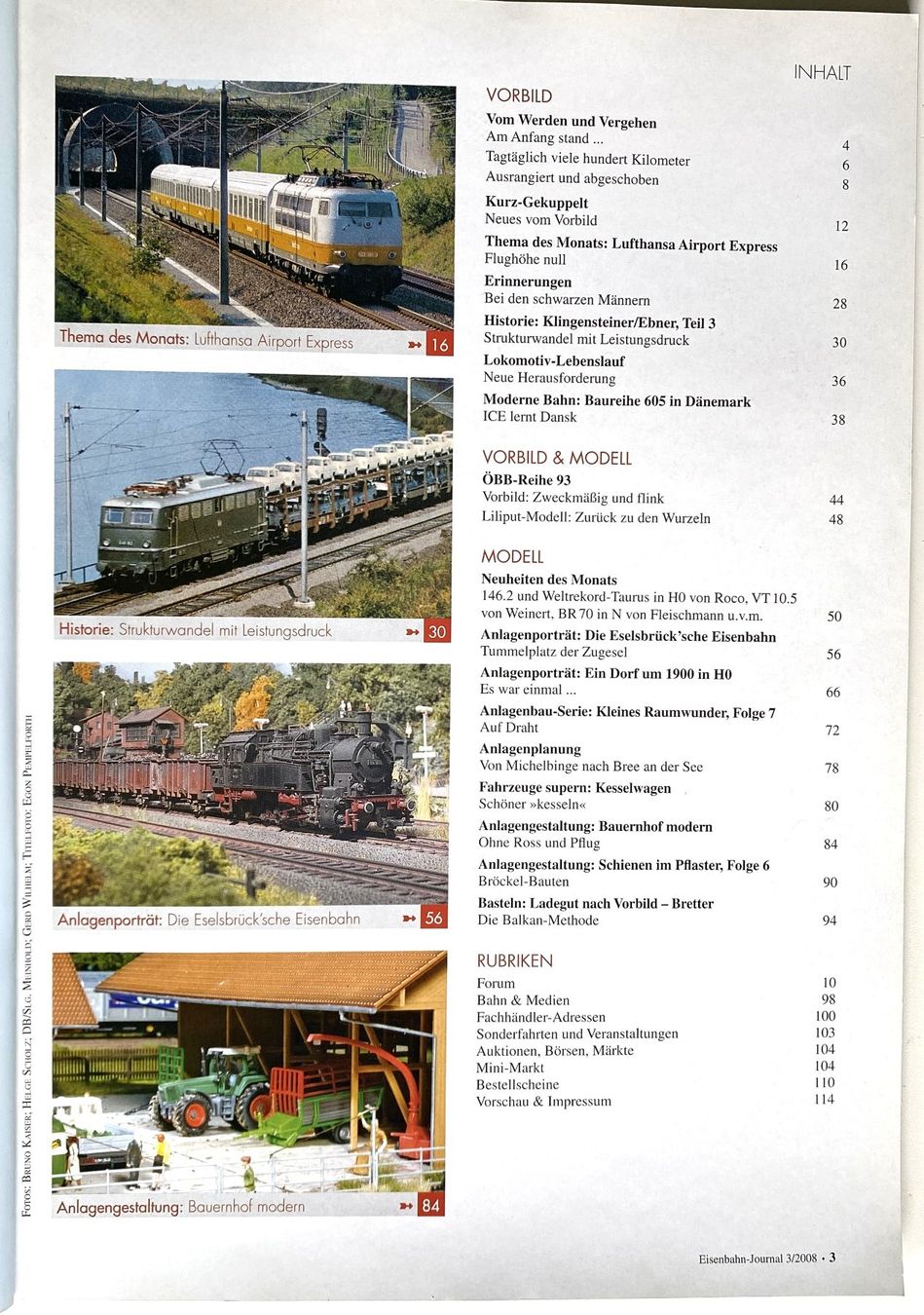 Riviste & Magazine: Eisenbahn Journal - 5 Hefte 2008 - Modellbahn-Ausgabe – Nuovo (secondo la descrizione) da Hünenberg venduto da Ecila 5