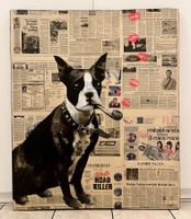 Collage «Boston Terrier Smoking Pipe» (121x101cm; ca.J.2014)
