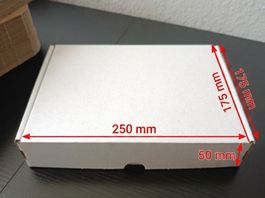 50x Midibrief Box AM 250x175x50mm | Weiss | Neu📨