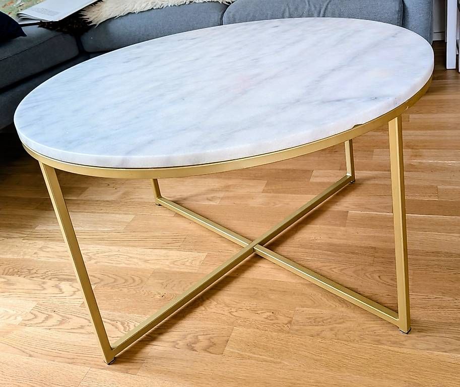 Tavoli: Couchtisch mit heller Marmorplatte – Usato da Zürich venduto da Winterkate 1