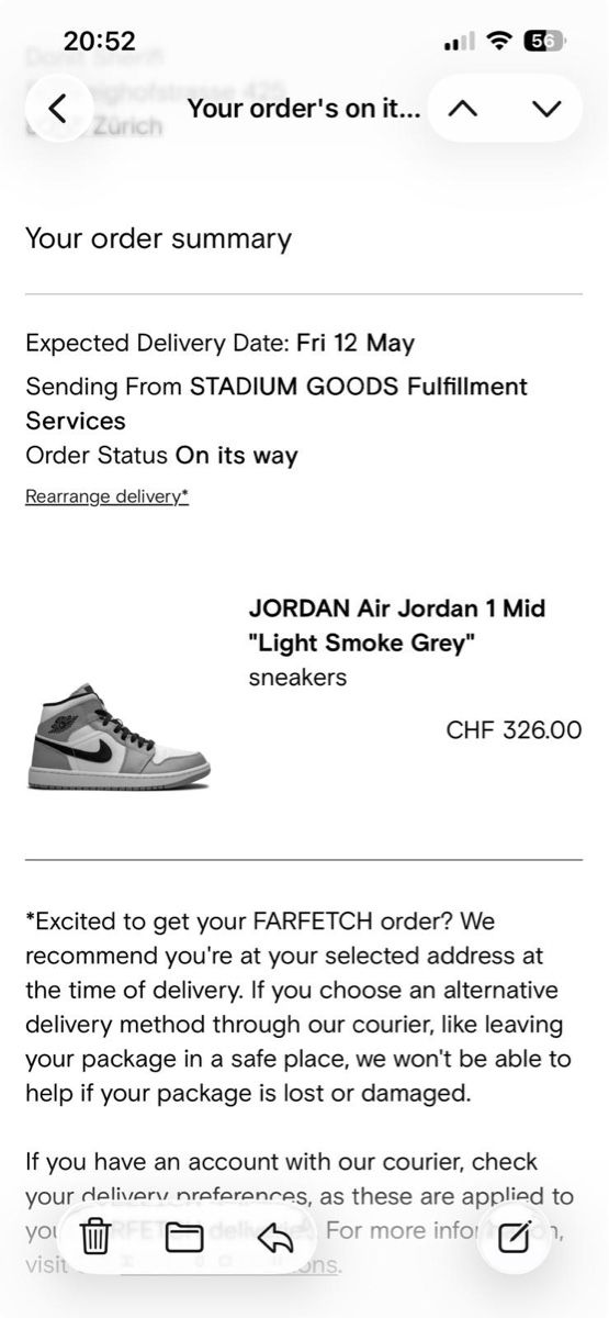 Jordan Scarpe da uomo: Jordan 1 Mid Light Smoke Grey Grösse 41 – Nuovo (secondo la descrizione) da Zürich venduto da fat_ser99 7