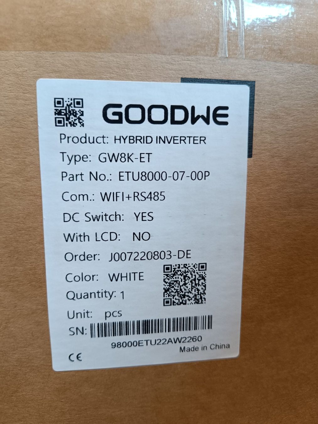 Wechselrichter: AUSVERKAUF Goodwe 8K-ET PLUS Wechselrichter – Neu und originalverpackt aus Wolhusen von SolarHub-Outlet 1