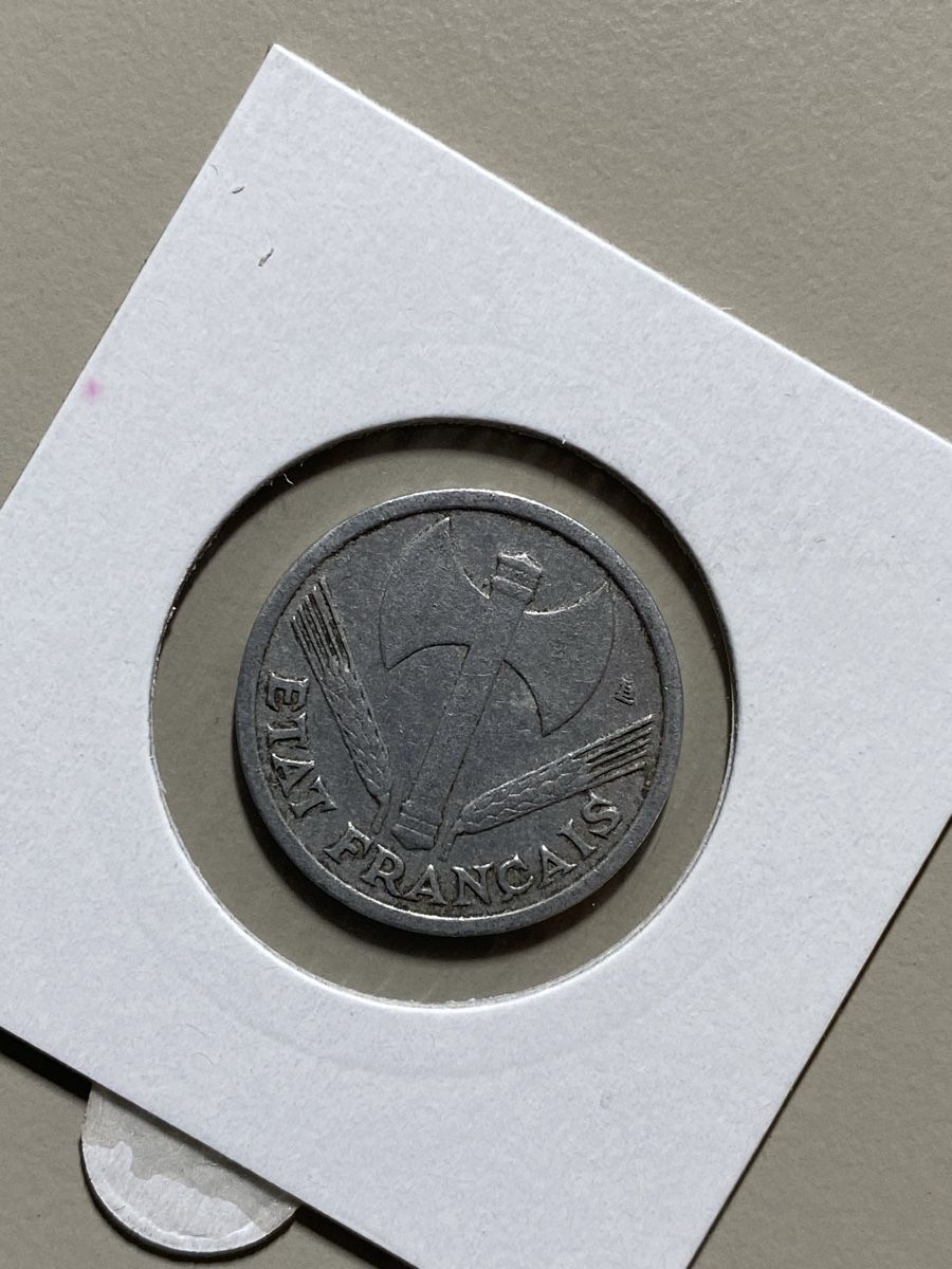 Alle Münzen: France - 1 franc - 1944 – Gebraucht aus Payerne von Mike1682 1