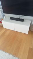 TV-Board weiss Matt mit Glasplatte gebraucht