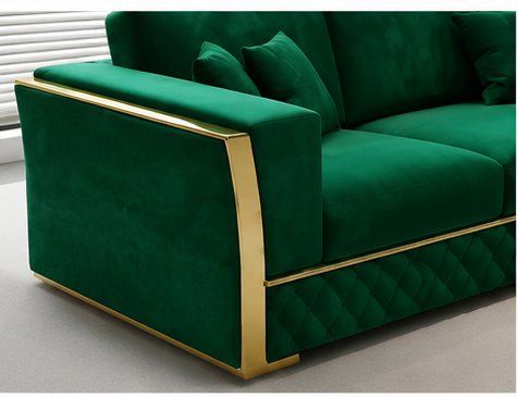 Sofas: XL Modul Ecksofa Wohnlandschaft "Veluto Emerald" Samt Grün – Neuf avec emballage d'origine à Kreuzlingen par DealBlitz 3