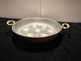 Vintage Schnecken-Pfanne aus Kupfer. 20 cm