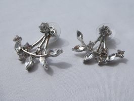 Ohrstecker mit Strasssteinen, Modeschmuck, neuwertig