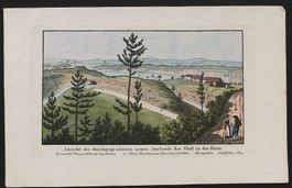 Glatt Rheinsfelden Glattfelden Umrissstich von Keller selten
