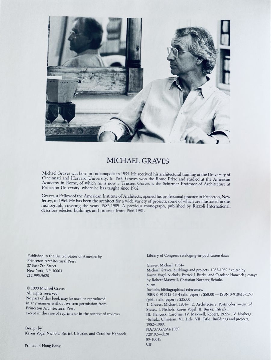 Libri: Michael Graves 1982 - 1989 Postmoderne Postmodern Memphis – Usato da Frauenfeld venduto da Jalwin 3