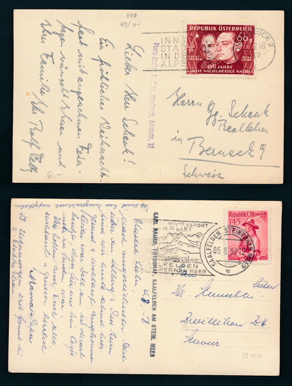 Cartoline postali: 8 AK's Österreich – Usato da Bonau venduto da Profila3 5