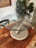 Designer Couchtisch – Glas & Chrom – Postmodern / Italienisc