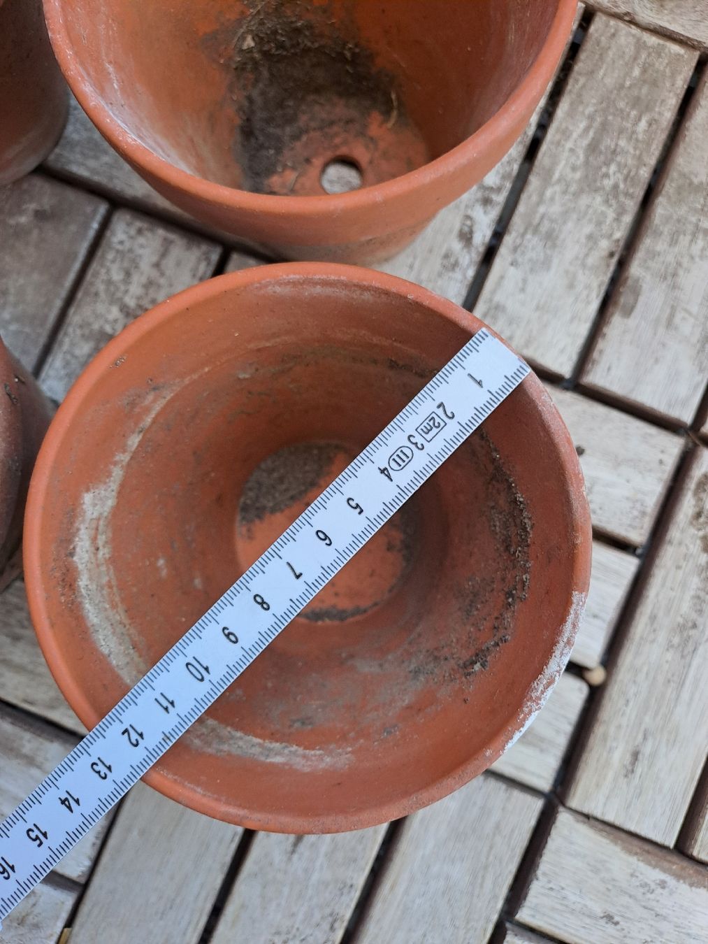Vasi per fiori: 4x Blumentöpfe Pflanzentöpfe Terracotta Ton – Usato da Basel venduto da suberi_Sach 2