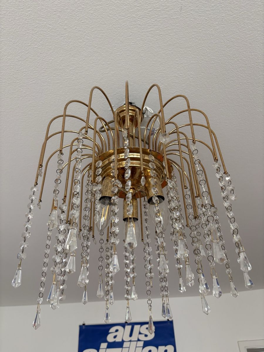 Lampadari & plafoniere: Deckenleuchte Vintage Kristall, Gold-Messing Optik, elegant  – Usato da Zürich venduto da 54ug