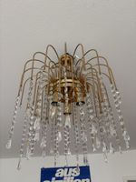 Deckenleuchte Vintage Kristall, Gold-Messing Optik, elegant 