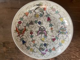Porzellan Teller China mit Inschrift