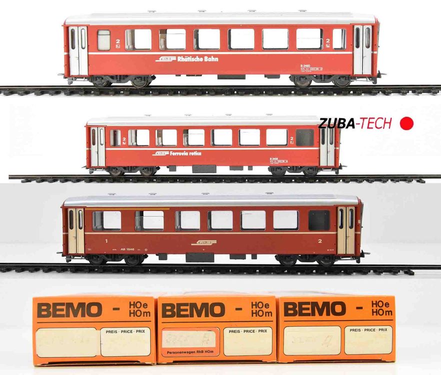 Bemo 3x Personenwagen RhB H0m GS Mit OVP | Kaufen Auf Ricardo