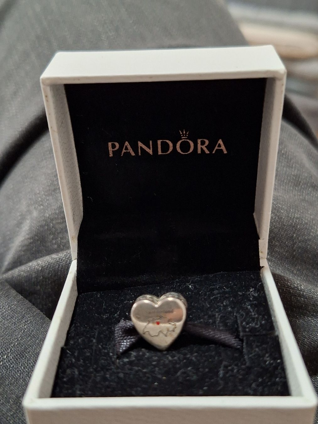 Charm Pandora Coeur Mappe Suisse Argent 925 (Neu (gemäss Beschreibung ...