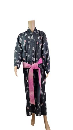 Kimono- Mantel Damen /Siegelschrift Design, Gr.S/M