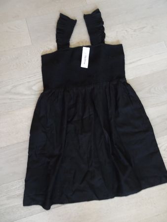 Kleid schwarz, neu, 100 % Baumwolle, Rock gefüttert, Gr. 42