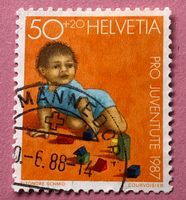 Nr.J 304 Kriechendes Kind Pro Juventute GESTEMPELT 1987    