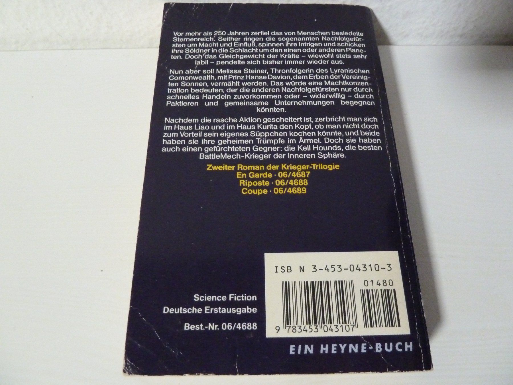 Bücher: Battletech: Riposte (Warrior 2/3) (Michael A. Stackpole) – Gebraucht aus Abtwil SG von Pfusius 1