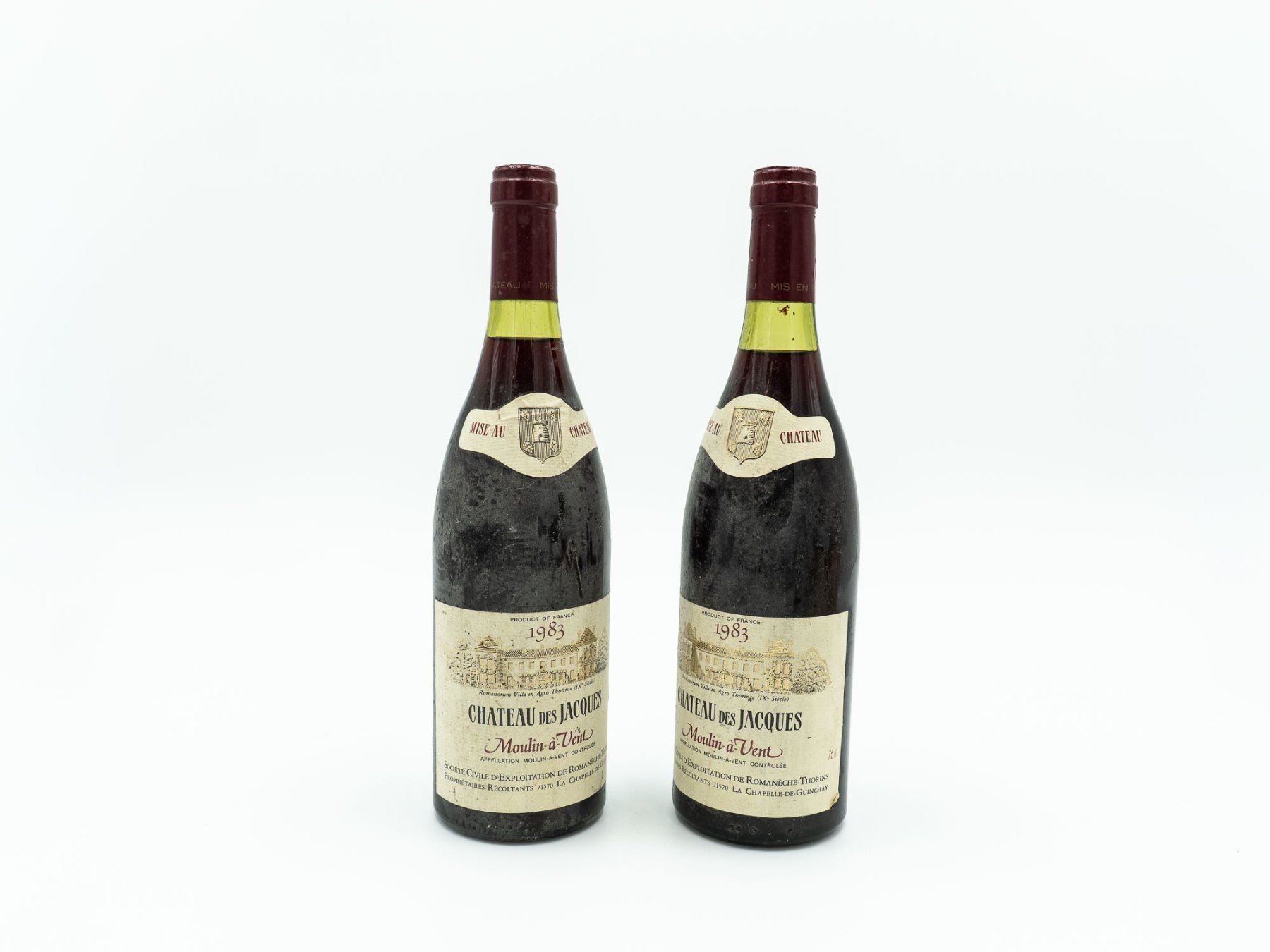 Vino: 2 Weinflaschen Château des Jacques 1983 - Ref. 05/33 – Usato da Au ZH venduto da BrockiAu